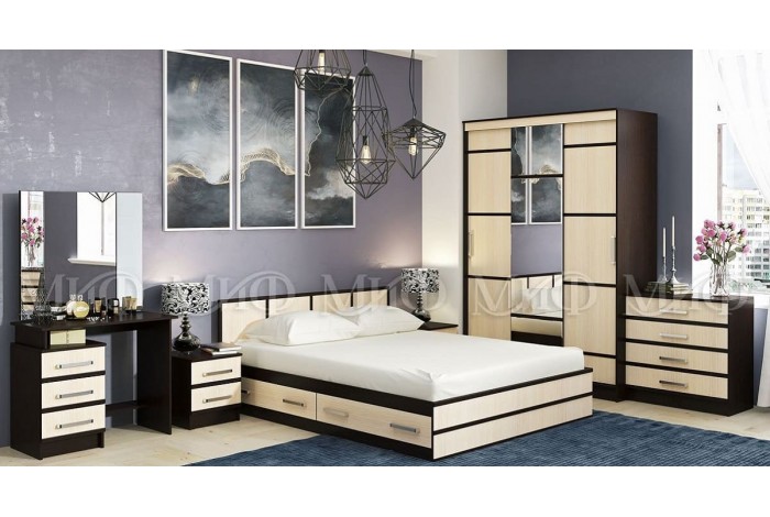 Спальня Сакура венге - дуб беленый