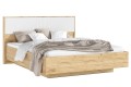 Кровать парящая 1,6 м Флэш с ортопедическим основанием (металл) Дуб Крафт Золотой - Браш Вайт