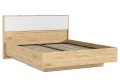 Кровать парящая 1,6 м Флэш с ортопедическим основанием (металл) Дуб Крафт Золотой - Браш Вайт