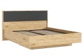 Кровать парящая 1,6 м Флэш с ортопедическим основанием (металл) Дуб Крафт Золотой - Браш Графит