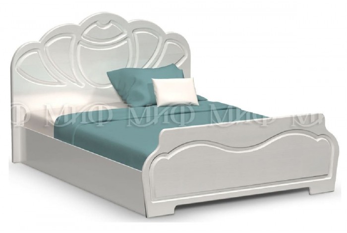Кровать Гармония 1,6 белый - белый глянец