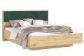 Кровать парящая 1,6 м Ирис с ортопедическим основанием (металл) Дуб Крафт Золотой - Браш Мени Грин