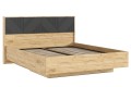 Кровать парящая 1,6 м Ирис с подъемным механизмом Дуб Крафт Золотой - Браш Графит