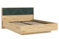 Кровать парящая 1,6 м Ирис с подъемным механизмом Дуб Крафт Золотой - Браш Мени Грин
