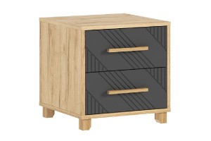 Набор мебели для спальни "Ирис" (Дуб Крафт Золотой - Браш Графит)