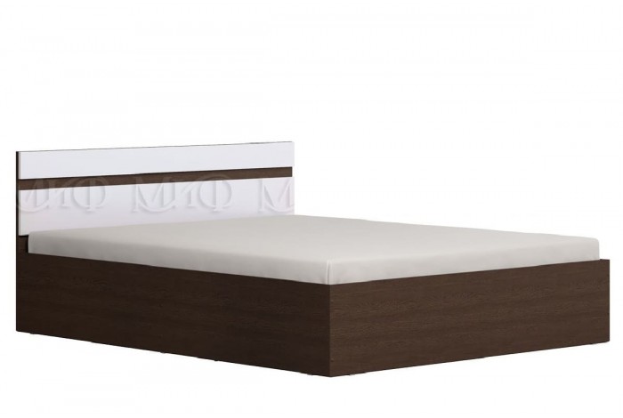 Кровать Ким 1,4 венге - белый глянец