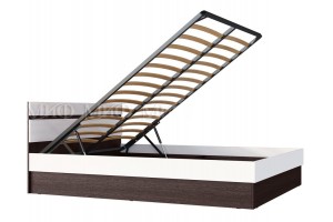 Кровать "Ким 1,6" с подъемным механизмом (венге - белый глянец)