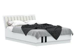 Кровать "Магнолия 1,6" с подъемным механизмом (белый - белый глянец)