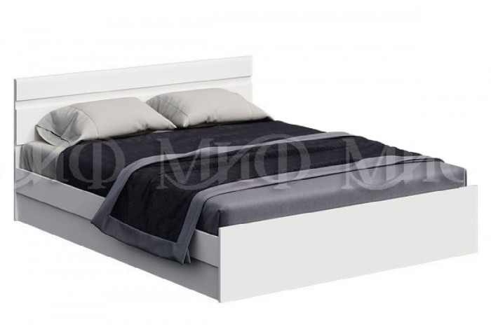 Кровать Нэнси New 1,4 белый - белый глянец