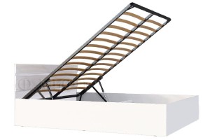 Кровать "Нэнси 1,4" с подъемным механизмом (белый - белый глянец)