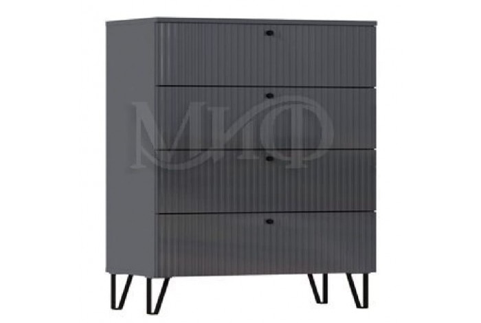 Набор мебели для спальни Оливия графит - графит глянец