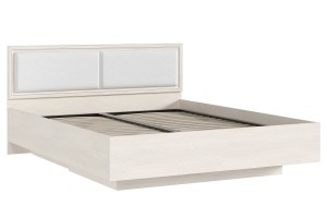 Кровать парящая "Престиж-2" 1,6 м с ортопедическим основанием (металл) Сандал светлый