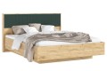 Кровать парящая Сильвия 1,6 м с ортопед основ (металл) Дуб Крафт Золотой - Браш Мени Грин