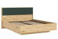 Кровать парящая Сильвия 1,6 м с ортопед основ (металл) Дуб Крафт Золотой - Браш Мени Грин