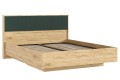 Кровать парящая Сильвия 1,6 м с подъемным механизмом Дуб Крафт Золотой - Браш Мени Грин