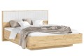 Кровать парящая Сильвия 1,6 м с подъемным механизмом Дуб Крафт Золотой - Браш Вайт