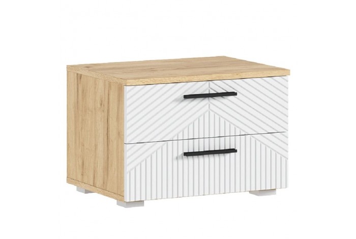 Спальня Сильвия - 2 Дуб Крафт Золотой - Браш Вайт