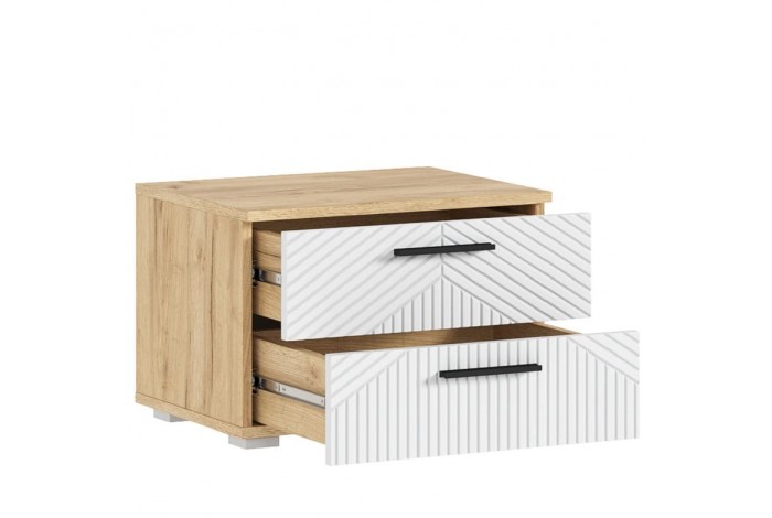 Спальня Сильвия - 2 Дуб Крафт Золотой - Браш Вайт