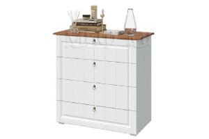 Комод Валенсия (белый - белое дерево)