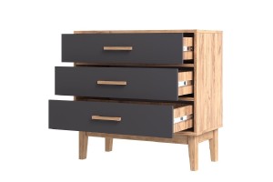 Комод "Кельн" (800) (Графит - Дуб Крафт Золотой)