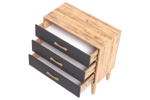 Комод "Кельн" (800) (Графит - Дуб Крафт Золотой)