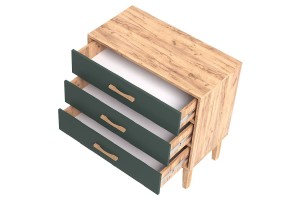 Комод "Кельн" (800) (Изумрудный - Дуб Крафт Золотой)