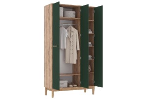 Набор мебели для спальни "Кельн" (Изумрудный - Дуб Крафт Золотой)