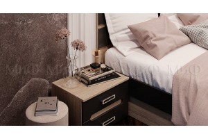 Набор мебели для спальни "Ким" (дуб сонома - графит софт)