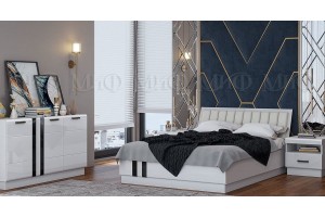 Набор мебели для спальни "Магнолия" (белый - белый-глянец)