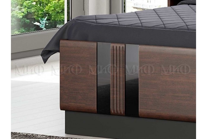 Кровать Магнолия 1,6 с подъемным механизмом орех дерево