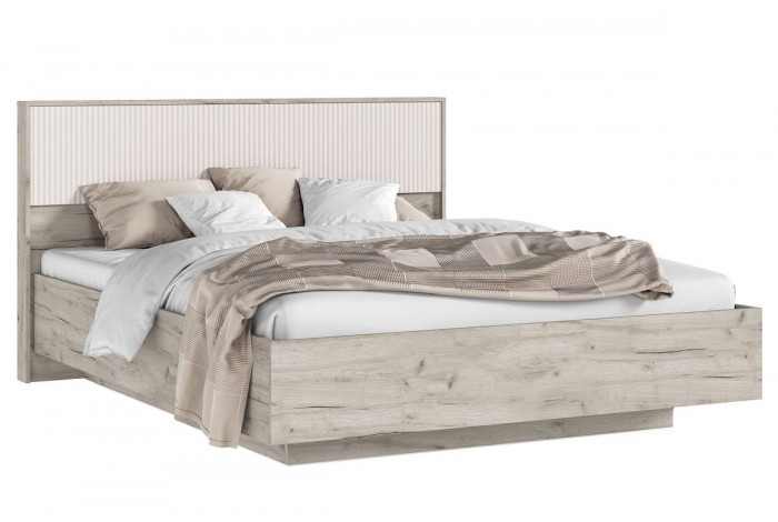 Кровать парящая Марвэл 1,6 м с подъемным механизмом Дуб Крафт Серый - Кашемир