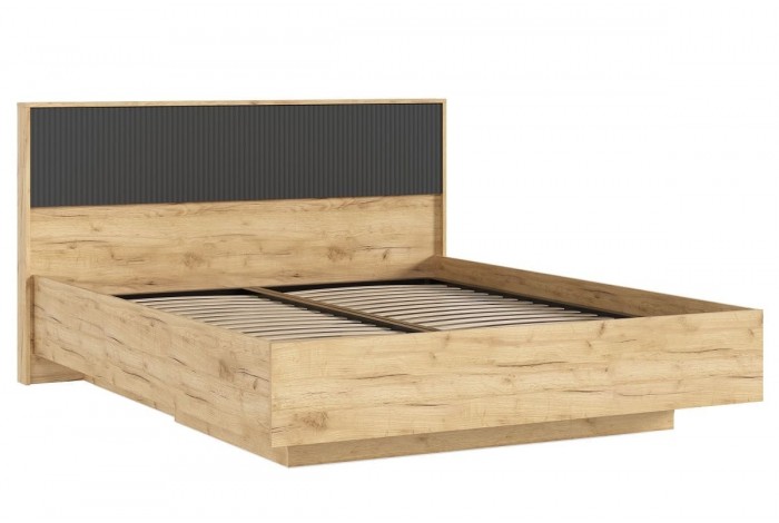 Кровать парящая 1,6 м Марвэл с подъемным механизмом Дуб Крафт Золотой - Браш Графит