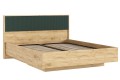 Кровать парящая 1,6 м Марвэл с подъемным механизмом Дуб Крафт Золотой - Браш Мени Грин