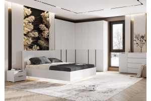 Набор мебели для спальни "Марвэл" (Белый - Браш Вайт)