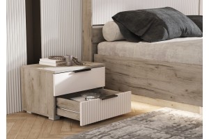 Кровать парящая "Марвэл" 1,6 м с ортопед основ (металл) Дуб Крафт Серый - Кашемир