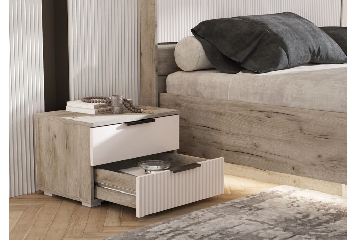 Кровать парящая Марвэл 1,6 м с ортопедическим основанием (металл) Дуб Крафт Серый - Кашемир