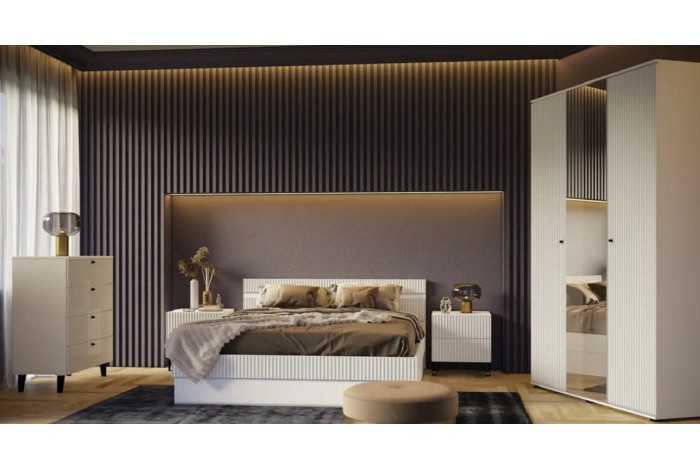 Спальня Оливия белый - белый глянец