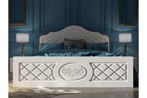 Кровать "Престиж 1,4" (белый - белый матовый)