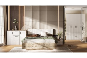 Набор мебели для спальни Сильвия - 1 Дуб Юкон - Браш Вайт