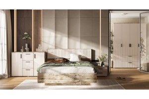 Набор мебели для спальни Сильвия - 1 Дуб Юкон - Кашемир