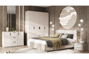 Набор мебели для спальни Сильвия - 1 Дуб Крафт серый - Кашемир