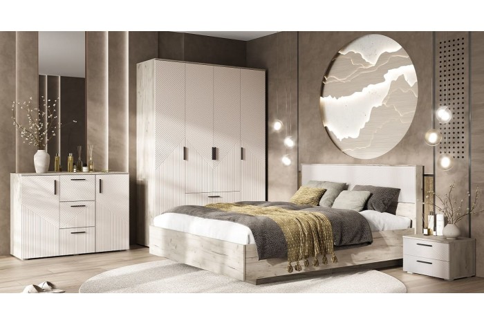 Спальня Сильвия - 1 Дуб Крафт серый - Кашемир