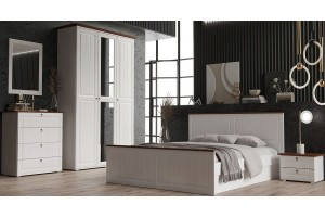 Набор мебели для спальни "Валенсия" (белый - белое дерево)