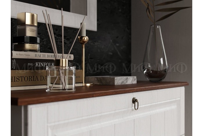 Комод Валенсия белый - белое дерево