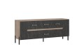 Тумба под ТВ Ким металл дуб сонома - бетон графит