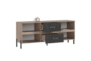 Тумба под ТВ "Ким" металл (дуб сонома - бетон графит)