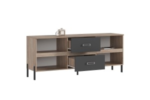 Тумба под ТВ "Ким" металл (дуб сонома - графит софт)