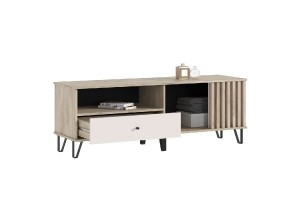 Тумба под ТВ Роджина (1500) (Дуб Крафт серый - Кашемир)