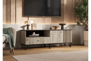 Тумба под ТВ Роджина (1500) (Дуб Крафт серый - Дуб Крафт серый)