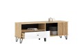 Тумба под ТВ Роджина 1500 Дуб Крафт золотой - Белый глянец